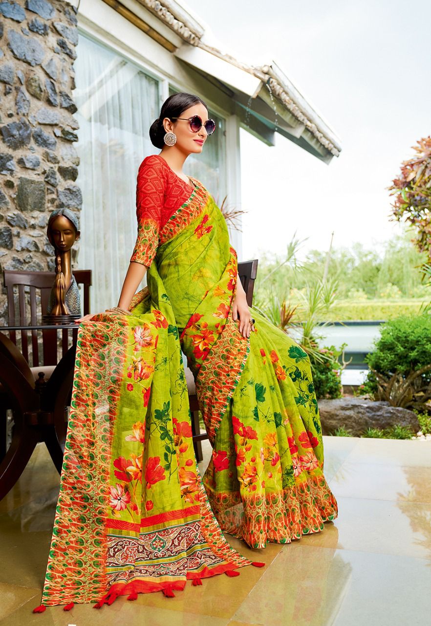 Siddharth Digital Meera 1 Fancy Ethnic Wear Wholesale Cotton Sarees
